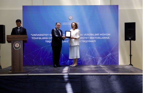 Rector of Khazar University Awarded Letter of Appreciation