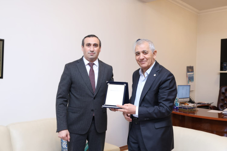 Honorary Certificate Presented to Prof. Acad. Hamlet Isakhanli